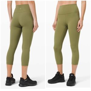 Lululemon wunder train high rise leggings bronze green 10 
23”